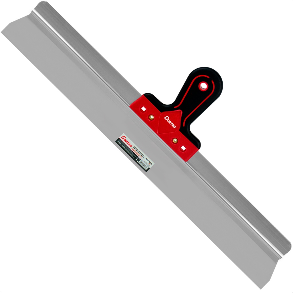Espátula Aço INOX 600mm Para DRYWALL / GESSO - Cortag Massa Corrida Obras Construção