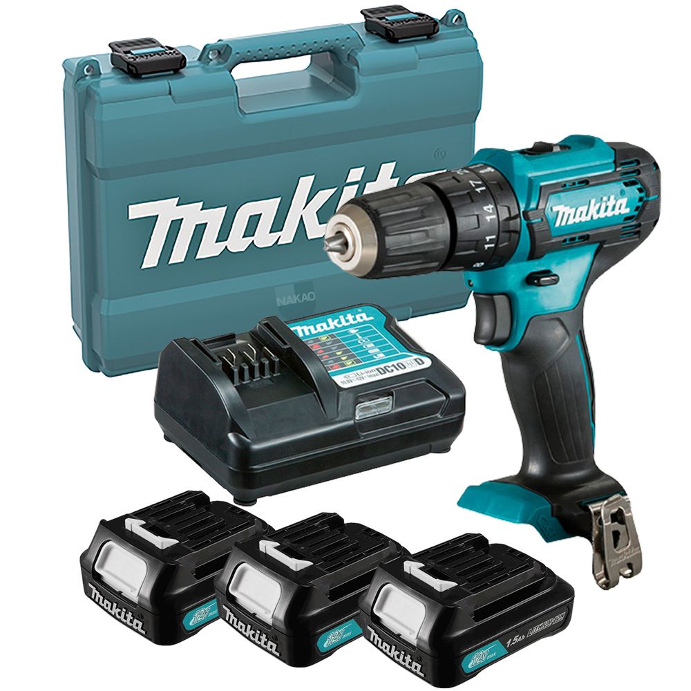 Kit Parafusadeira Furadeira Makita a Bateria 12V HP333DWYX3 com 3 Baterias e Maleta Makita em Oferta na Shopee
