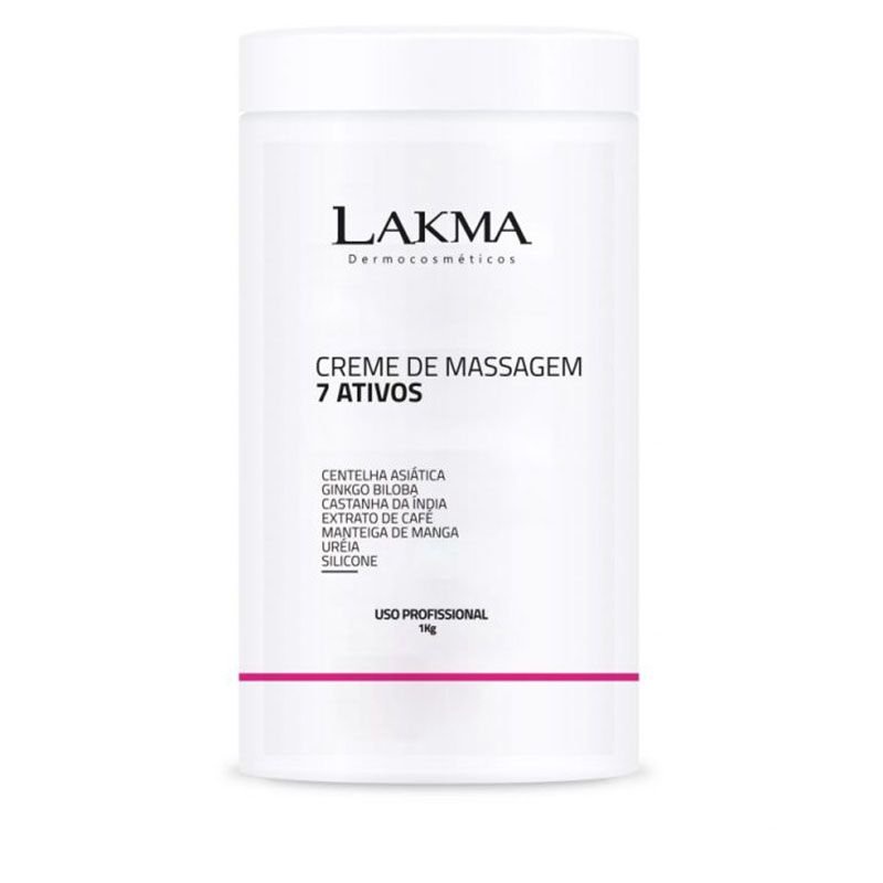 Creme Para Massagem 7 Ativos Lakma Profissional 1Kg | Shopee Brasil