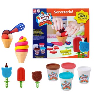 Kit Massinha Modelar Diver Massa Sorveteria Divertoys 8061