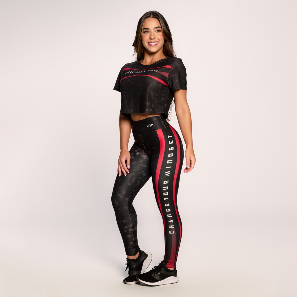 Conjunto Fitness Suplex Estampado Academia Feminino Cropped E Calça Change em Oferta na Shopee