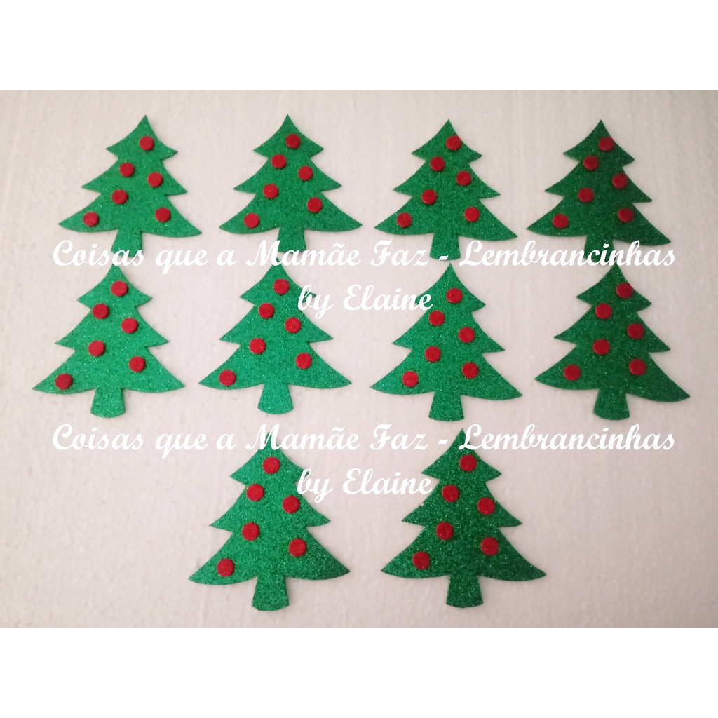 1 aplique de EVA glitter árvore de natal tam. 10cm alt x 9cm larg decoração  painel festa sala de aula | Shopee Brasil