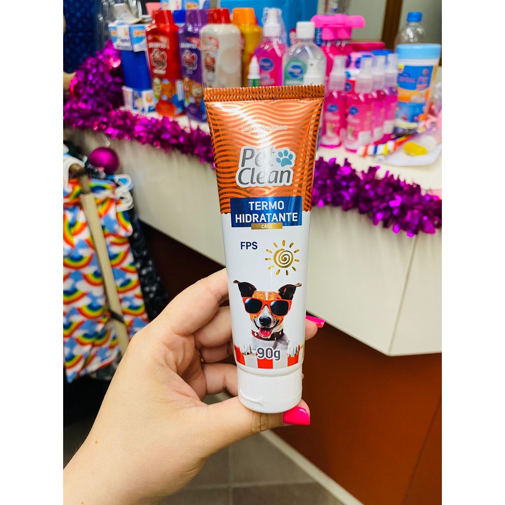 Protetor Solar Termo Hidratante para Cachorro Pet Clean | Shopee Brasil