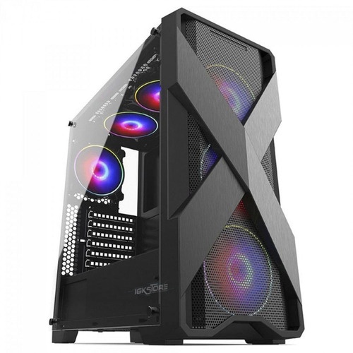 Gabinete Gamer Mid Tower Black Usb 3.0 Lateral em Vidro Temperado