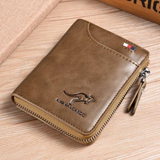 Rfid Anti-Roubo Porta-Cartões Antimagnética Carteira Masculina Pu Couro Bolsa Homem