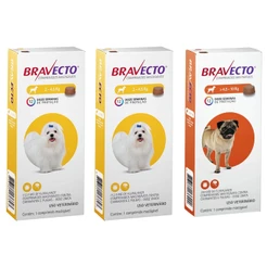 2 Bravecto Antipulgas Cães 2 A 4Kg 1 Bravecto 4,5 A 10kg MSD