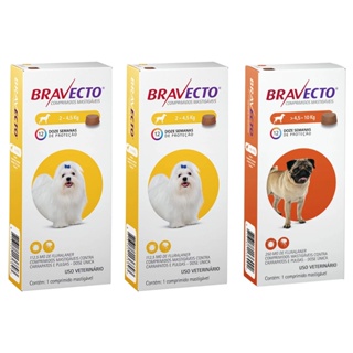 2 Bravecto Antipulgas Cães 2 A 4Kg 1 Bravecto 4,5 A 10kg MSD em Oferta na Shopee