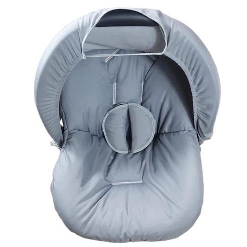 Capa Para Bebê Conforto + Capota/ Protetor De Sol + Protetor de Cinto - Cinza