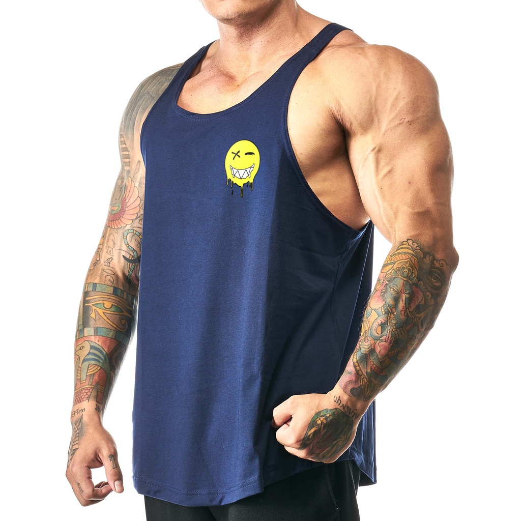 Regata Masculina Cavada 100% Algodão Bombey - Smile Yellow