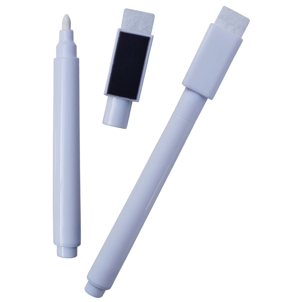 1 Caneta Giz Líquido Branca para Quadro Preto com Apagador e Imã em Oferta na Shopee