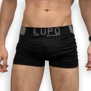 Kit 2 Cueca Boxer Lupo em Microfibra Poliamida Sem Costura Cueca Box Fit Lisas e Estampadas