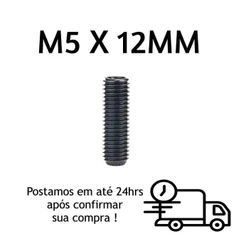 Parafuso Allen Sem Cabeça M5 X 12mm Côncava Oxidado Preto