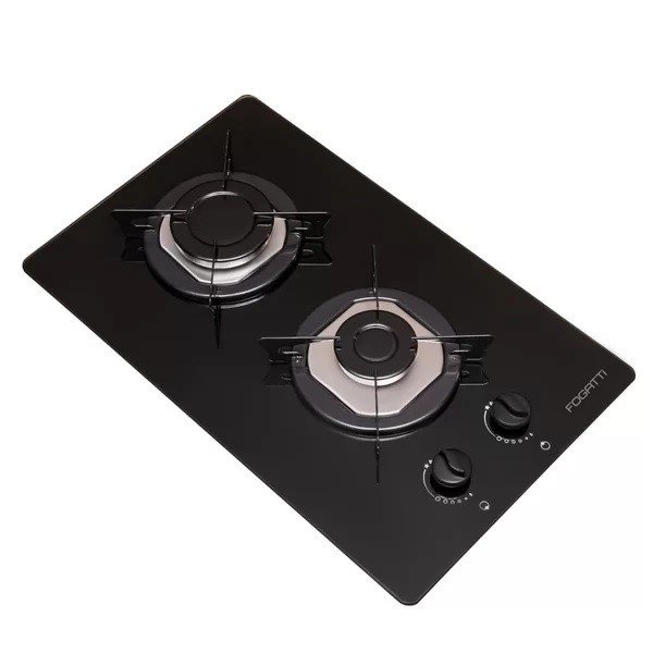 Fogão Cooktop 2 Bocas Mesa Em Vidro - Preto - Fogatti Inox