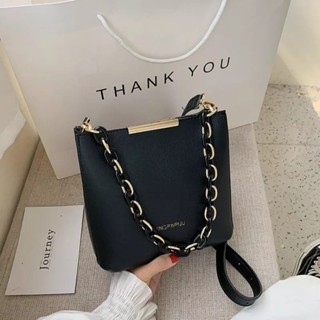 Bolsa Femenina de Ombro Mão Elegante de Luxo Festa Com alça de Corrente e Couro