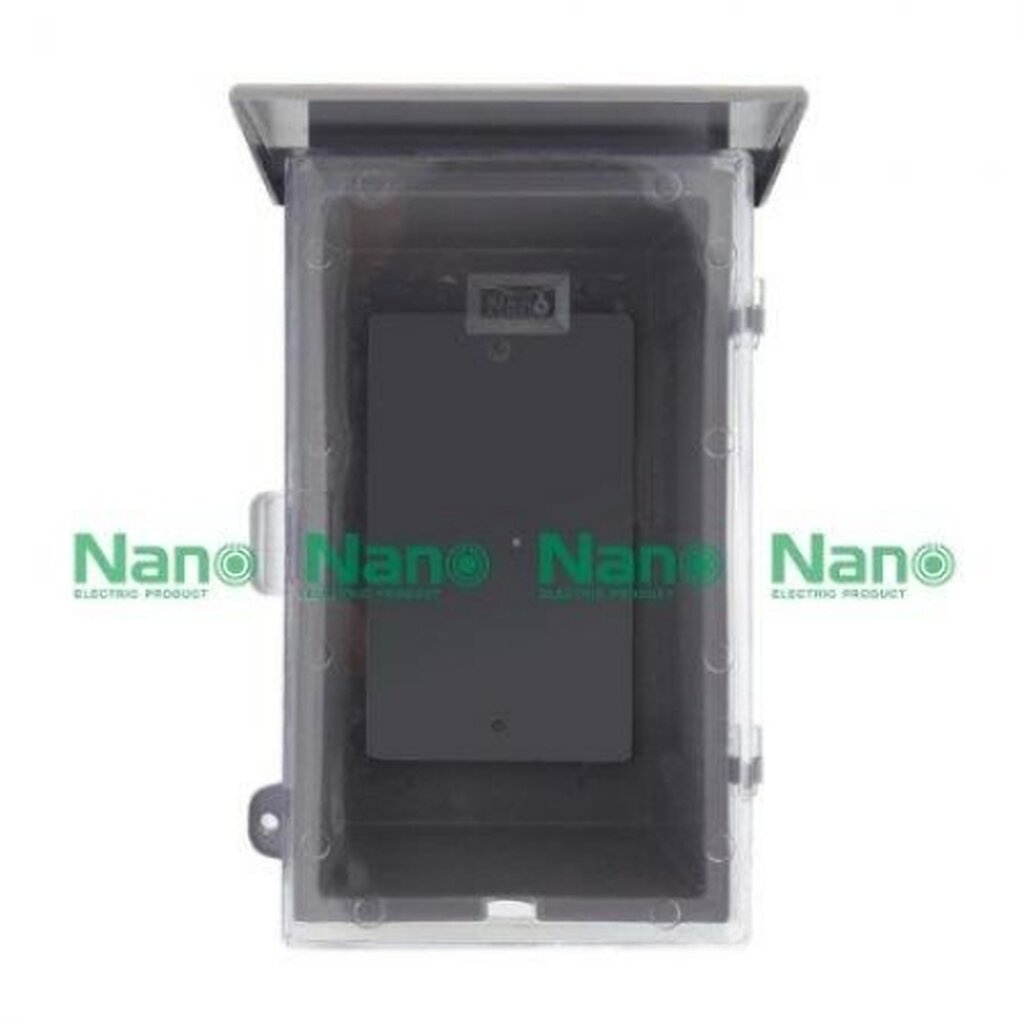 รูปสินค้า NANO Electric® NANO-101CG ตู้กันน้ำพลาสติก มีหลังคา ฝาใส ขนาด 8x12.5x6 นิ้ว (209.5x318x151 mm) สีเทา