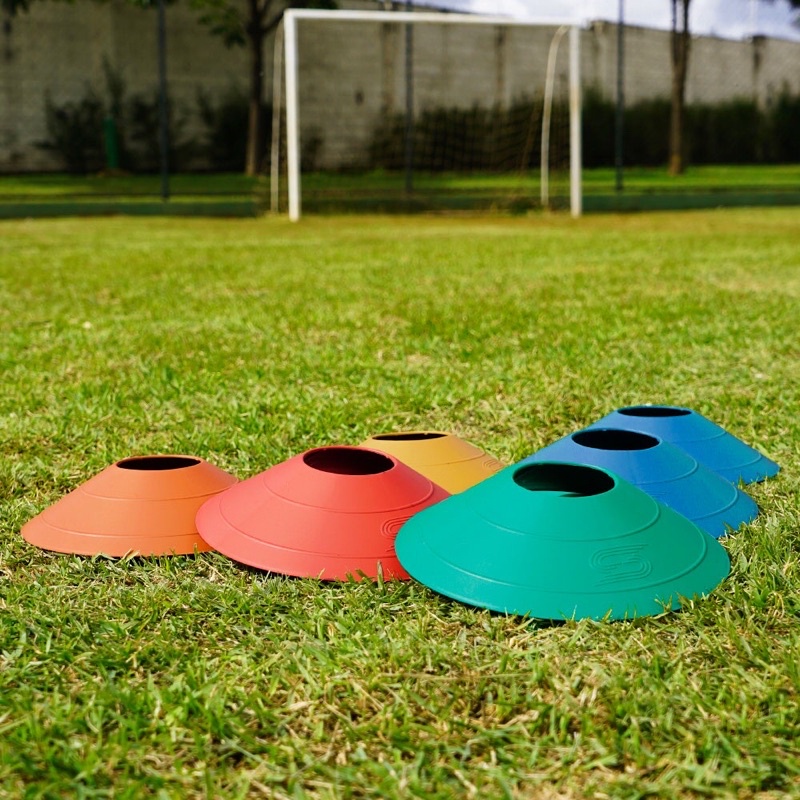 Kit 10 Chapéu Chinês Colorido Half Cone Treino Agilidade Funcional Esportes