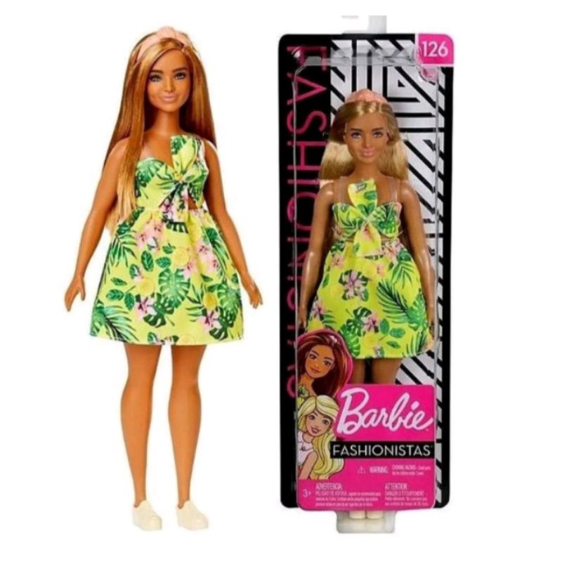 Boneca Barbie Fashionistas Morena Com Covinhas 126 Mattel Curvy Gordinha  Original | Shopee Brasil