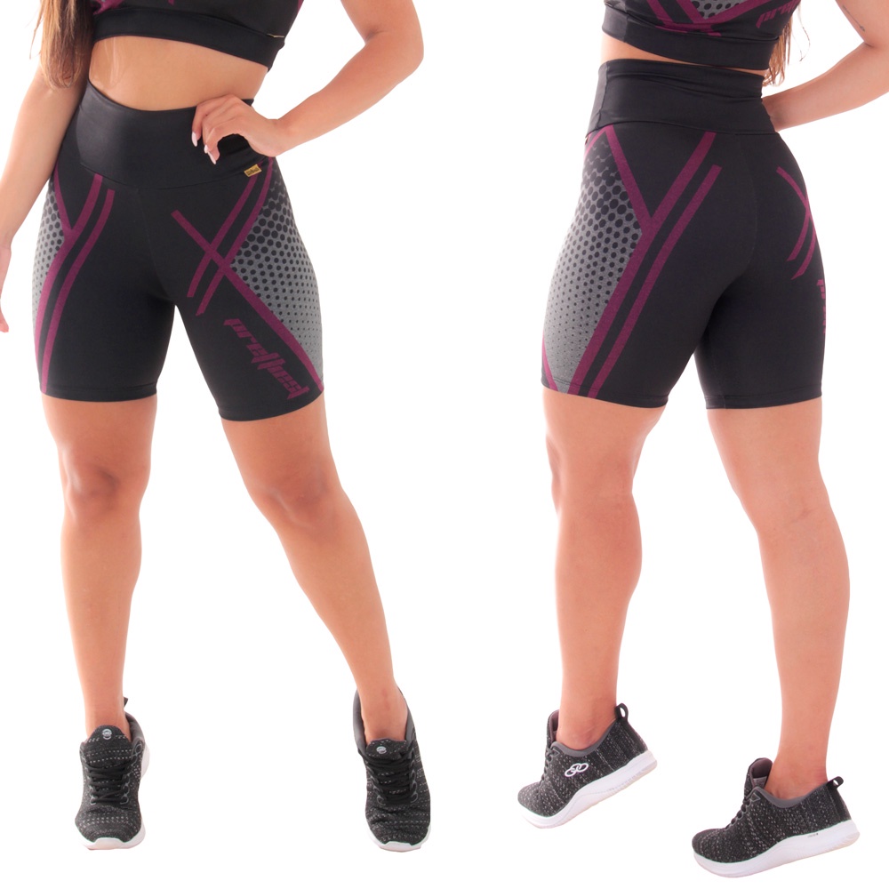 Bermuda Fitness Mescla Sublimada Short Legging - Women Clothes