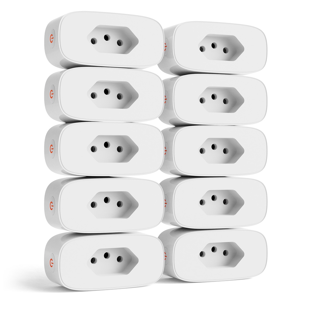 ROVF 16A 5pçs Brasil Padrão Tuya Wifi Tomada Inteligente Adaptador De Monitor De Energia Temporizador APP Voz Funciona Para Google Home Alexa Smart Llife