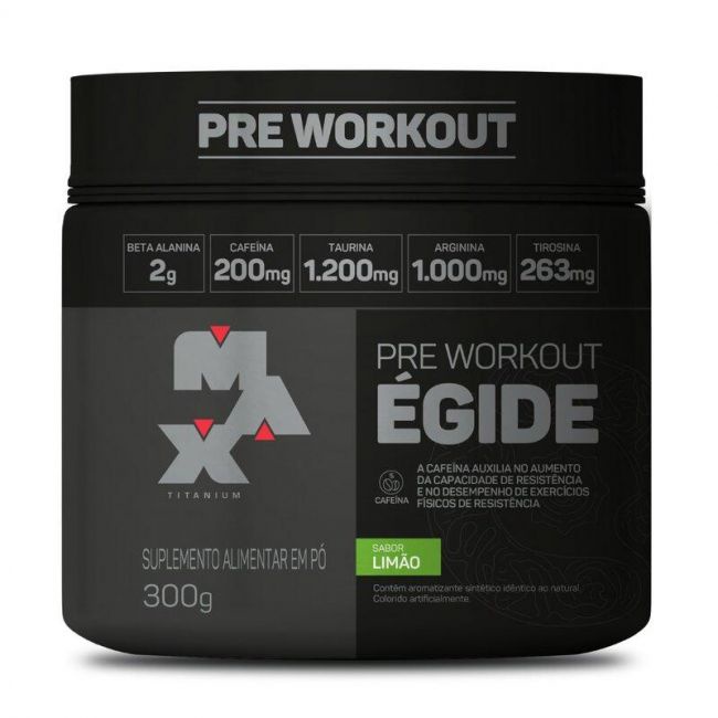 Pré treino Égide em pó 300gr - Max Titanium - Pre Workout