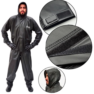 Capa De Chuva Com Capuz Delta Flex Motoqueiro PVC 100% À Prova D' Água Para Motoboy Motociclista em Oferta na Shopee