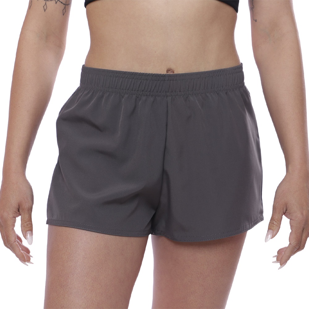 Short Feminino Esportivo Treino Academia Shorts Cinza Escuro em Oferta na Shopee
