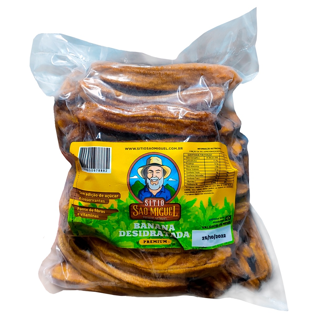 Banana Desidratada - 100% Natural Sem Açúcar | Direto do Produtor