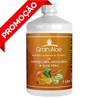 Suco de Laranja, Mel e Geleia Real com Aloe Vera (Babosa) 1L - Gran Aloe Super Promoção