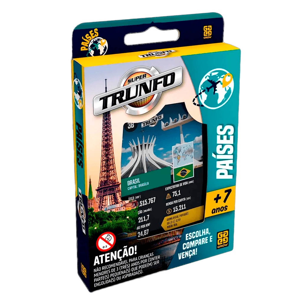 Super Trunfo Países Coleção Especial com 32 Cartas - Grow em Oferta na Shopee