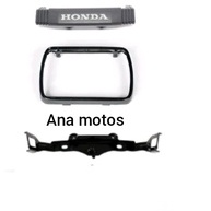 Emblema Frontal  aro farol + suporte pisca     Cg 125 / ML 125 / Turuna / Today / Titan 99