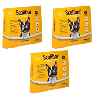 Kit 3 Coleiras Scalibor P 48cm Leishmaniose Antipulgas em Oferta na Shopee