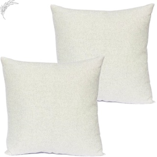 Kit 2 Capas De Almofada Quadradas Linho Cru  com Zíper Invisível em Oferta na Shopee