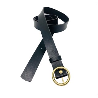 Cinto feminino Fino Básico Largura 2,5 Fivela Redonda Dourada - Liz