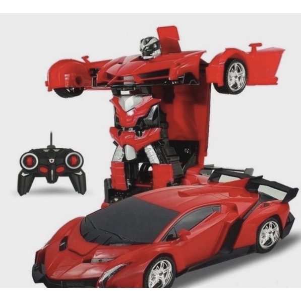 Carrinho De Controle Remoto Transformers Robô (vermelho)