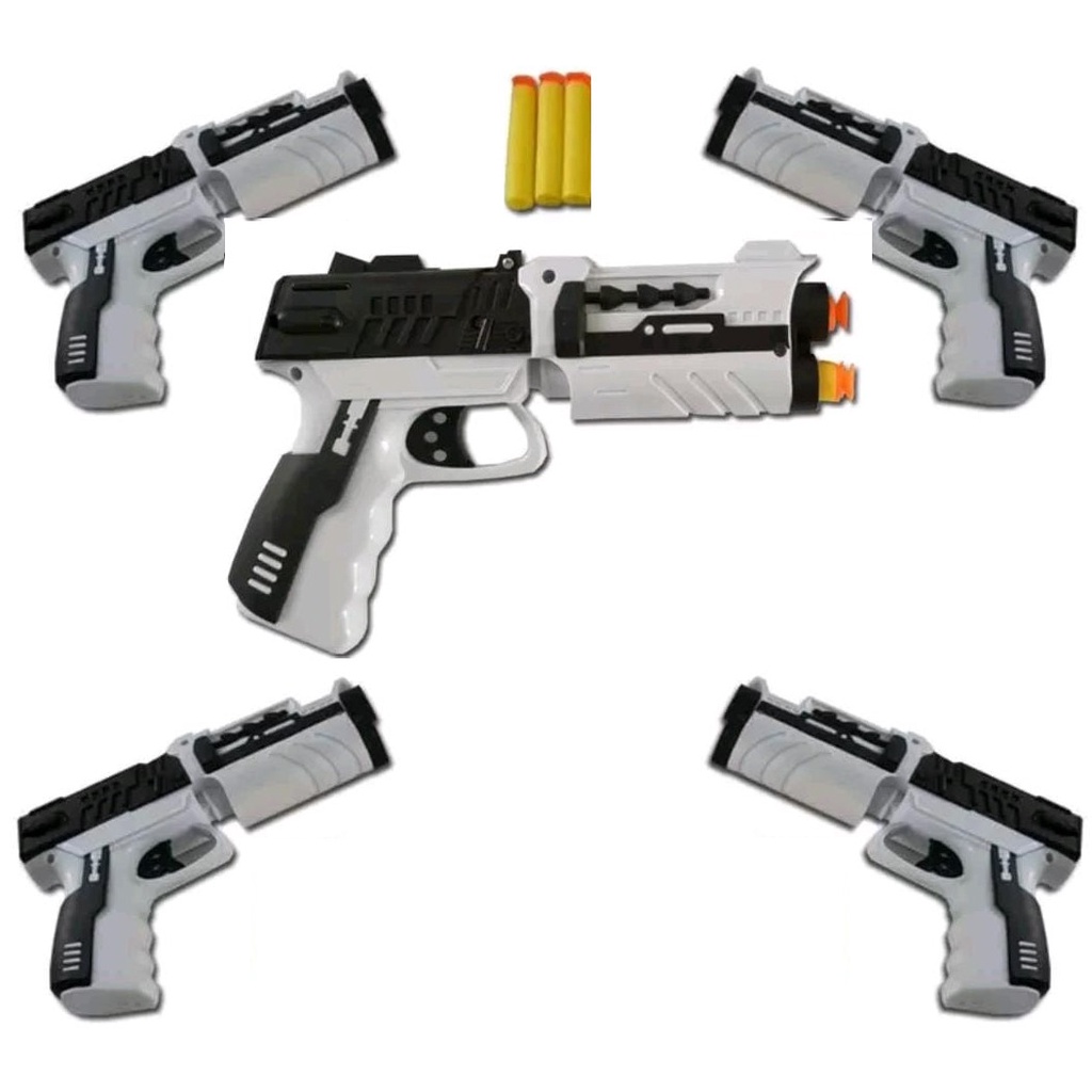 Arminha Tipo Nerf Lançador Dardos Com Ventosa 3 Reservatórios + 5 Munições  pistola lançador - Escorrega o Preço