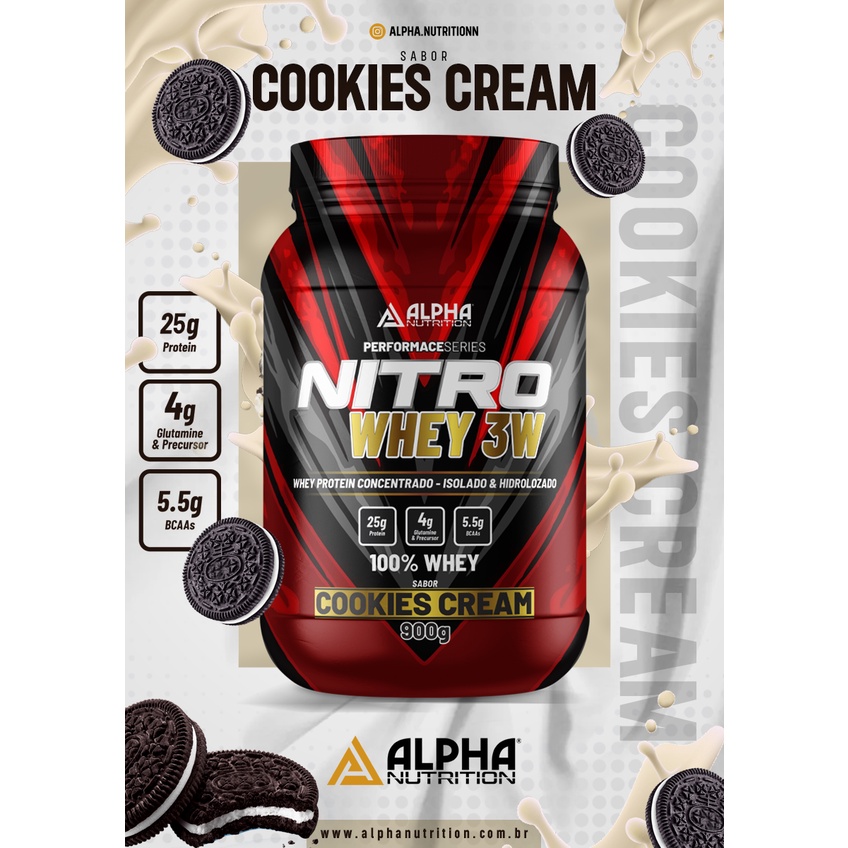 Kit 2 Whey Protein Nitro 3W 907g - Alpha nutrition