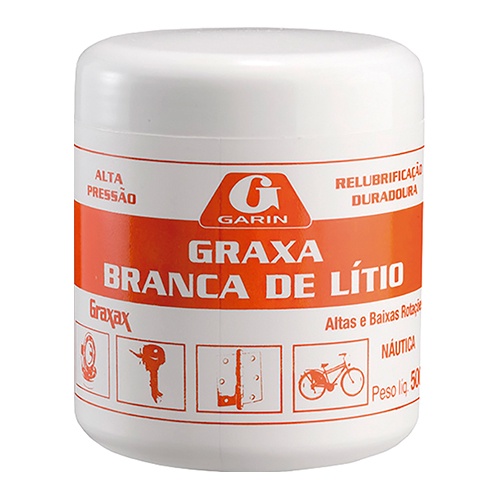 Graxa Branca Litio Pura Náutica Resistente Água 500g