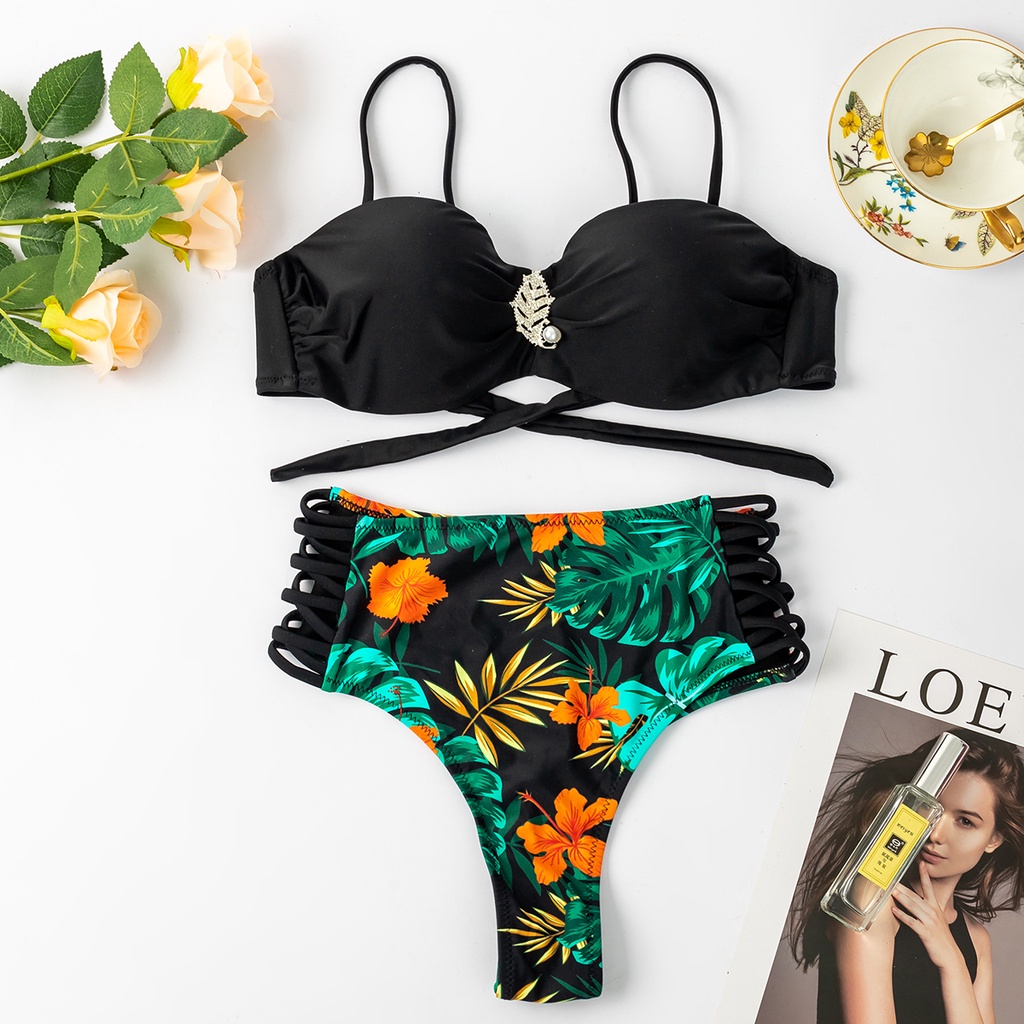 BIQUINI CINTURA ALTA ESTILOSO FLORIDO XX32 HT VEST