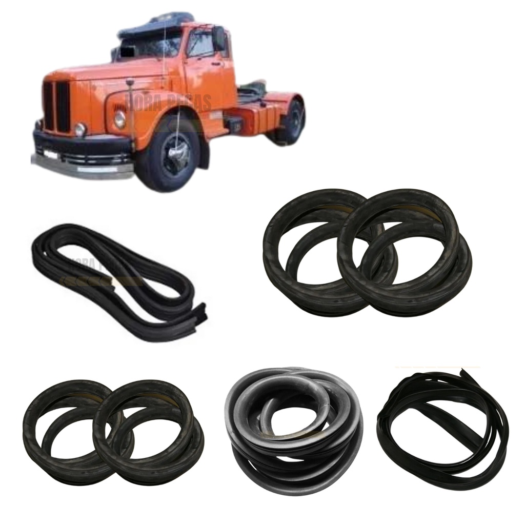 Kit Borracha Vidros Parabrisa E Janelas Scania L 111