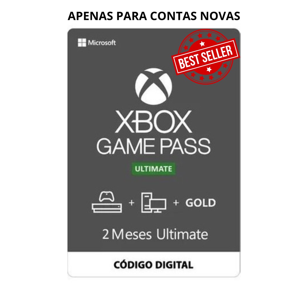 2 Meses Game Pass Ultimate (2 Códigos 25 Digitos) - Escorrega o Preço