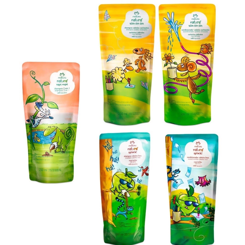 Kit Refil Shampoo e Condicionador Infantil Natura Naturé 250ml Shopee