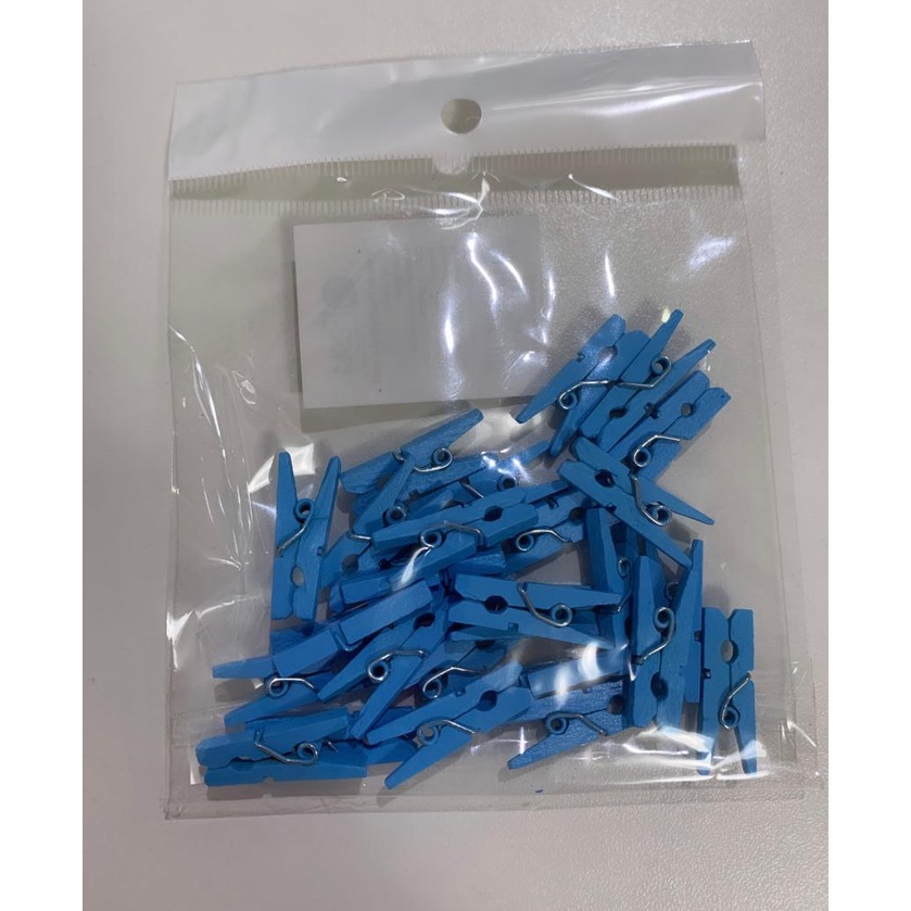 MINI PREGADOR EM MDF - AZUL - Pacote com 24 unidades em Oferta na Shopee