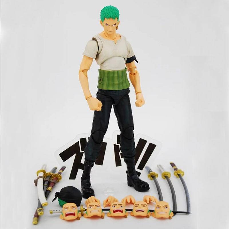 SHF One Piece Mito Zoro Luffy Mudança De Rosto Anime Action Figure