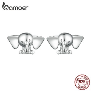 Bamoer Cute 925 Silver Elefante E Balão Brincos Para Cães Meninas