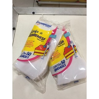 Garfos descartáveis Sobremesa Branco c/50