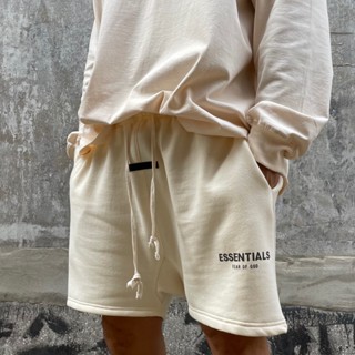 2022 Shorts Masculinos Neblina Alta Rua Essencial Linha Dupla Street Wear Esportiva Casual Largo Calça De Cinco Pontos