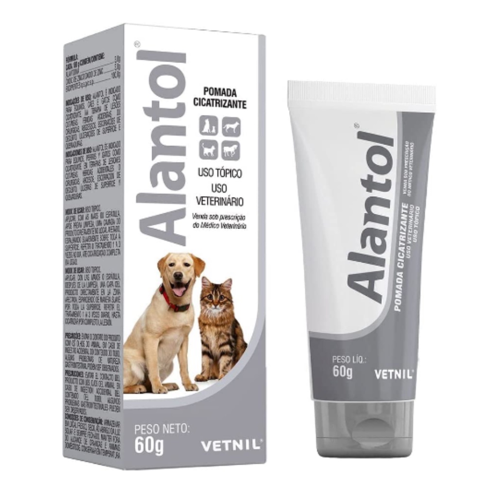 Alantol 60g Vetnil - Creme Cicatrizante para feridas cachorros, Gatos e cavalos em Oferta na Shopee
