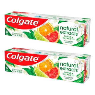 Kit 2 Pasta De Dentes Colgate Natural Extracts Reinforced Defense 90g