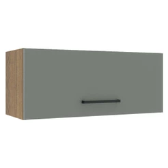 Armário de Cozinha Aéreo 80 cm 1 Porta Basculante Rustic/Cinza Agata Madesa