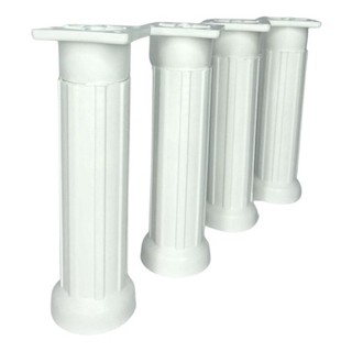 Pé p/ móveis kit c/2 regulável em ABS Branco 14-17cm